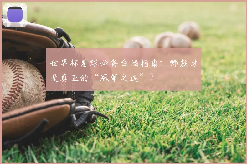 世界杯看球必备白酒指南:哪款才是真正的“冠军之选”?